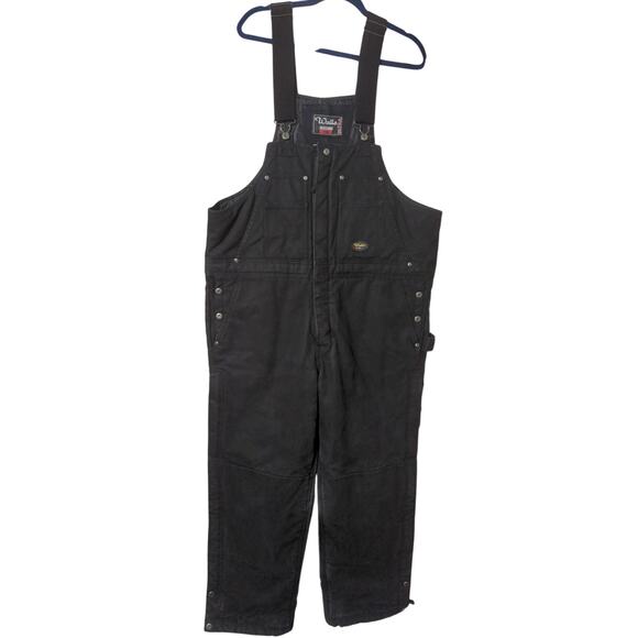 Walls Blizzard Pruf Ultra Bib Overalls Large Short Black Insulated Workwear - Picture 1 of 16